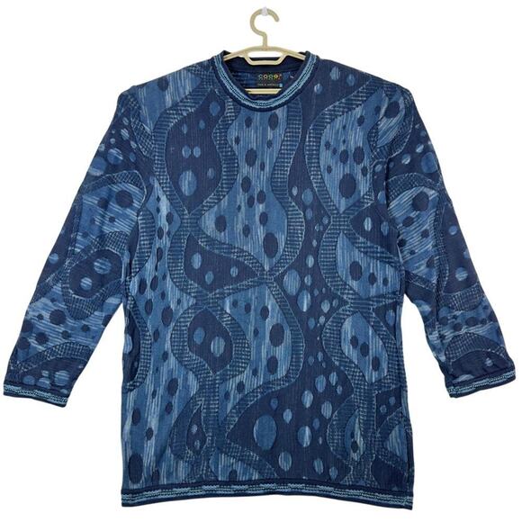 Vintage 90s COOGI Australia Men's Sweater Crewneck Navy Blue sz XLarge Y2K